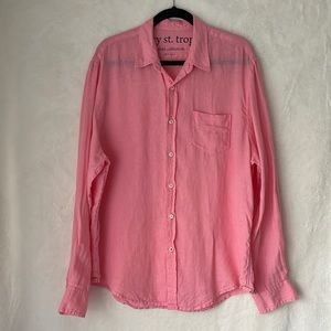 Gerry St. Tropez Mens Linen Button Down Shirt XL